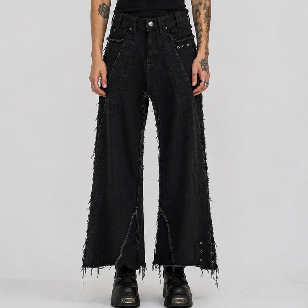 Corvidae X Ditch Jeans 28 x 28 Black Cyberpunk Dystopian Streetwear Alt Matrix
